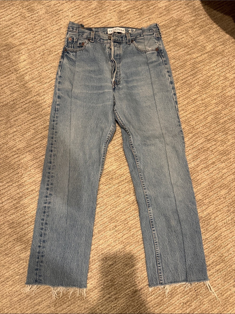 EB Denim Straight-Leg Jeans in Light Blue